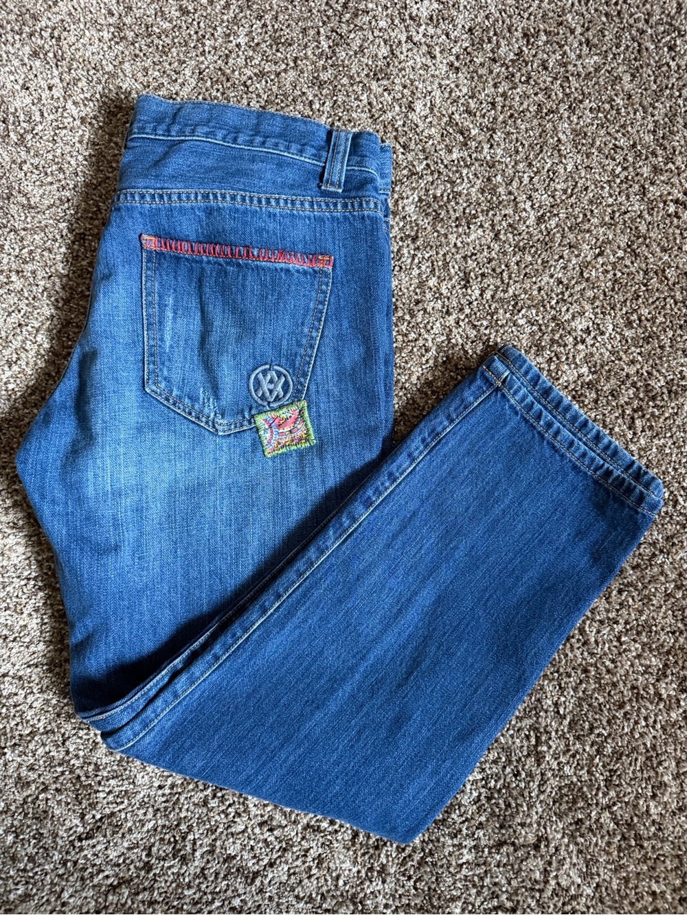 CAbi women’s Jeans with Colorful Patchwork size 6 - Picture 3 of 7